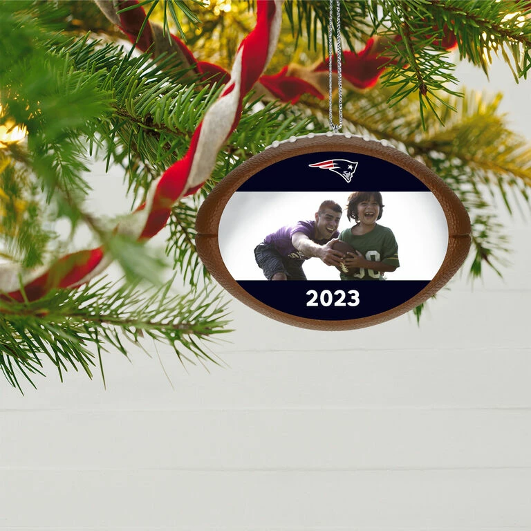 Hallmark NFL Football New England Patriots Text And Photo Personalized Ornament 2 Hallmark NFL Football New England Patriots Text And Photo Personalized Ornament - Image 2