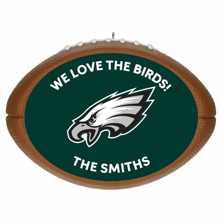 Hallmark NFL Football Philadelphia Eagles Text Personalized Ornament 1 Hallmark NFL Football Philadelphia Eagles Text Personalized Ornament