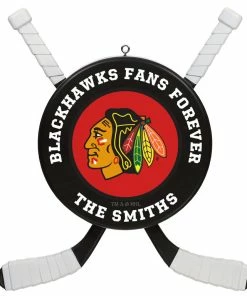 NHL Hockey Personalized Ornament, Chicago Blackhawks®