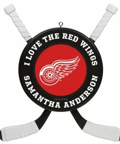 NHL Hockey Personalized Ornament, Detroit Red Wings®