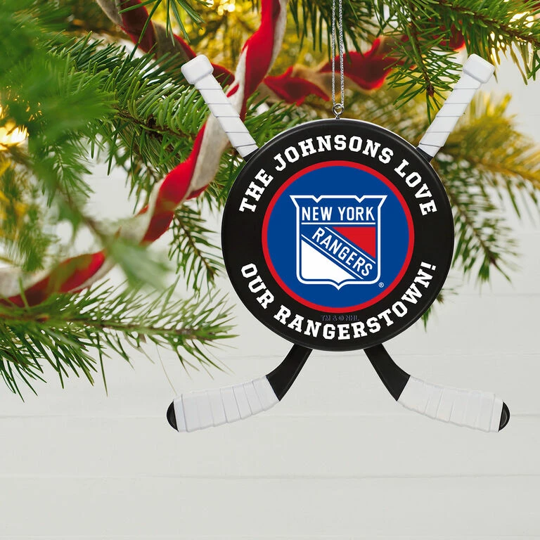 NHL Hockey Personalized Ornament, New York Rangers® 2 NHL Hockey Personalized Ornament, New York Rangers® - Image 2
