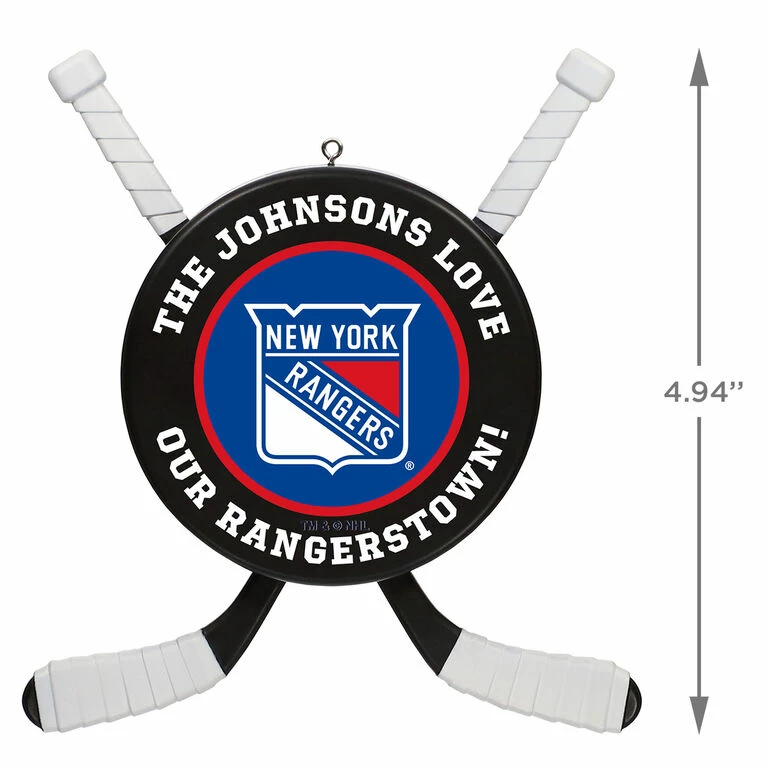NHL Hockey Personalized Ornament, New York Rangers® 3 NHL Hockey Personalized Ornament, New York Rangers® - Image 3