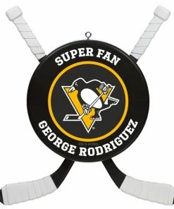NHL Hockey Personalized Ornament, Pittsburgh Penguins®