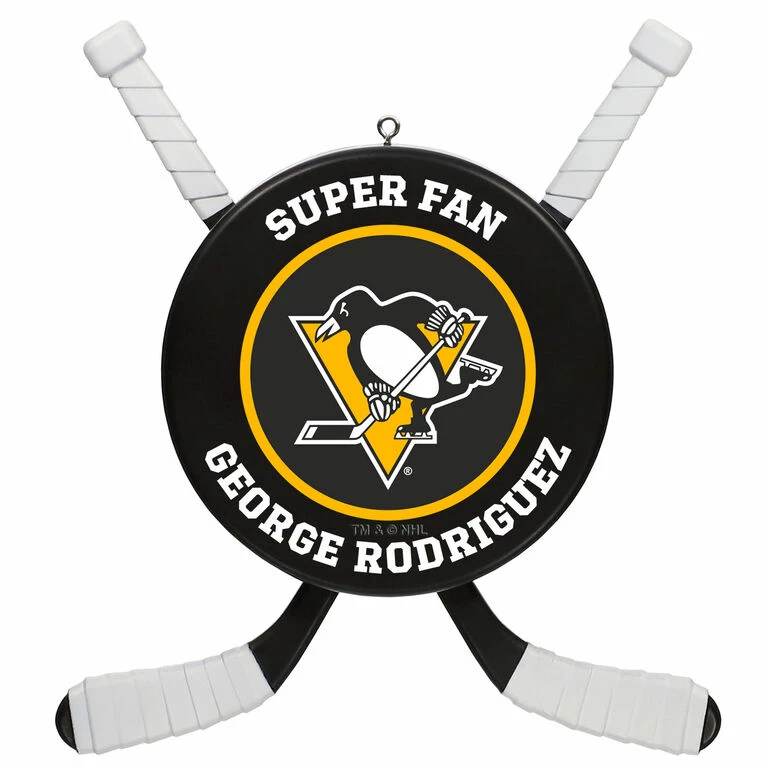 NHL Hockey Personalized Ornament, Pittsburgh Penguins® 1 NHL Hockey Personalized Ornament, Pittsburgh Penguins®