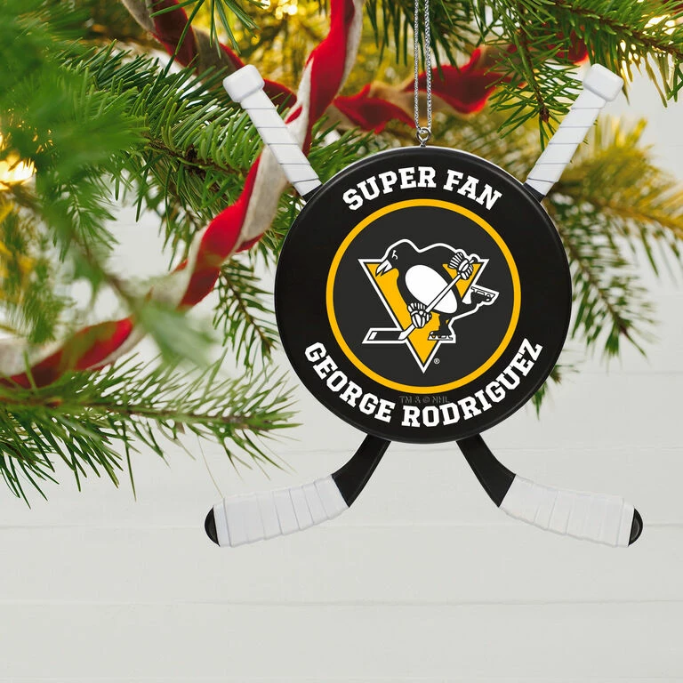 NHL Hockey Personalized Ornament, Pittsburgh Penguins® 2 NHL Hockey Personalized Ornament, Pittsburgh Penguins® - Image 2