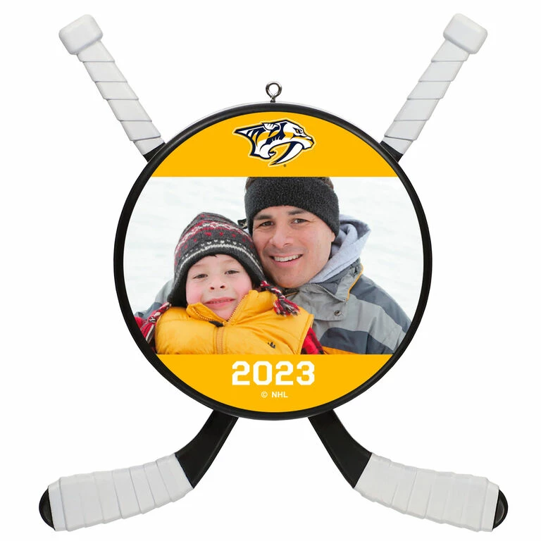NHL Hockey Personalized Photo Ornament, Nashville Predators® 1 NHL Hockey Personalized Photo Ornament, Nashville Predators®