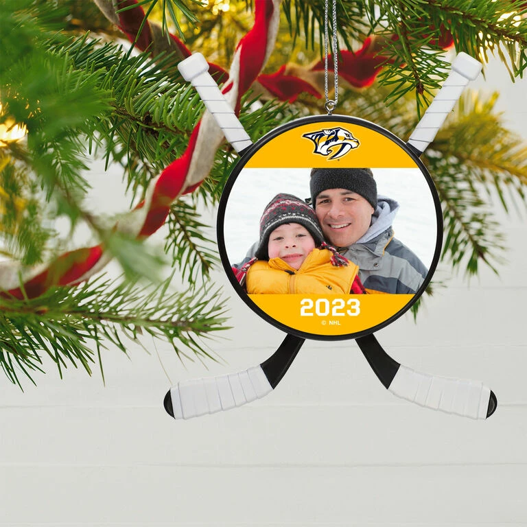 NHL Hockey Personalized Photo Ornament, Nashville Predators® 2 NHL Hockey Personalized Photo Ornament, Nashville Predators® - Image 2