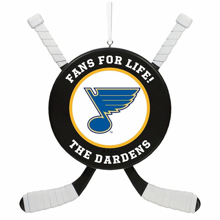 NHL Hockey Personalized Ornament, St. Louis Blues® 1 NHL Hockey Personalized Ornament, St. Louis Blues®
