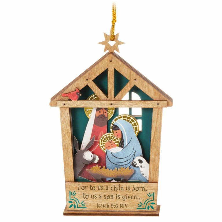 Hallmark A Child Is Born Nativity Papercraft Ornament 1 Hallmark A Child Is Born Nativity Papercraft Ornament