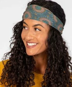 Natural Life Teal/Gold Medallion Boho Bandeau -Department Store Shop Natural Life Blue and Gold Medallion Boho Bandeau BBW217 03