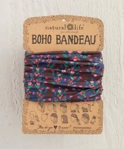 Natural Life Dark Mauve Trellis Boho Bandeau