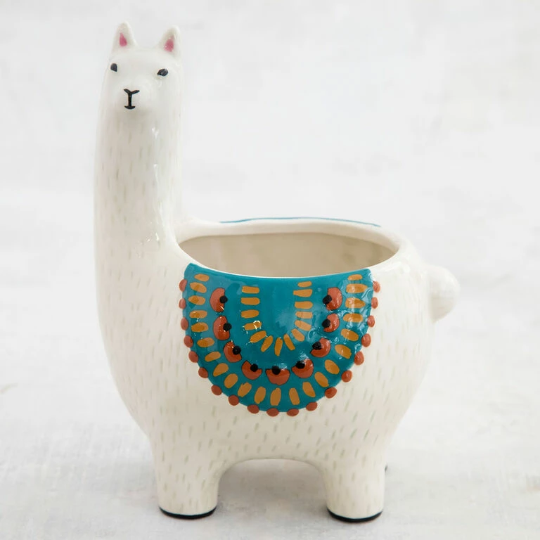 Natural Life Cream Ceramic Llama Planter 1 Natural Life Cream Ceramic Llama Planter