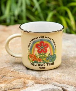 Natural Life Grow Through Ceramic Camp Mug, 16 Oz.