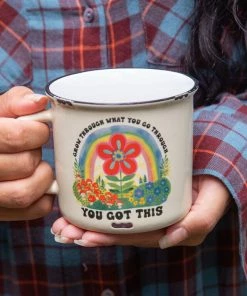 Natural Life Grow Through Ceramic Camp Mug, 16 Oz. -Department Store Shop Natural Life Grow Through Ceramic Camp Mug MUG465 03