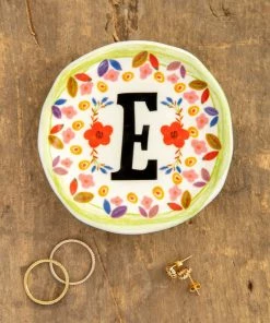Natural Life Initial Trinket Dish, E