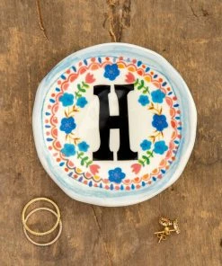 Natural Life Initial Trinket Dish, H