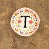 Natural Life Initial Trinket Dish, T