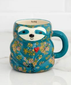 Natural Life Sylvia Sloth Sculpted Folk Mug, 16 Oz.