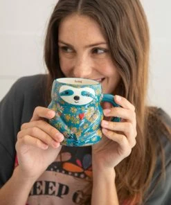 Natural Life Sylvia Sloth Sculpted Folk Mug, 16 Oz. 5 Natural Life Sylvia Sloth Sculpted Folk Mug, 16 Oz. -Department Store Shop Natural Life Sylvia Sloth Sculpted Folk Mug MUG456 03