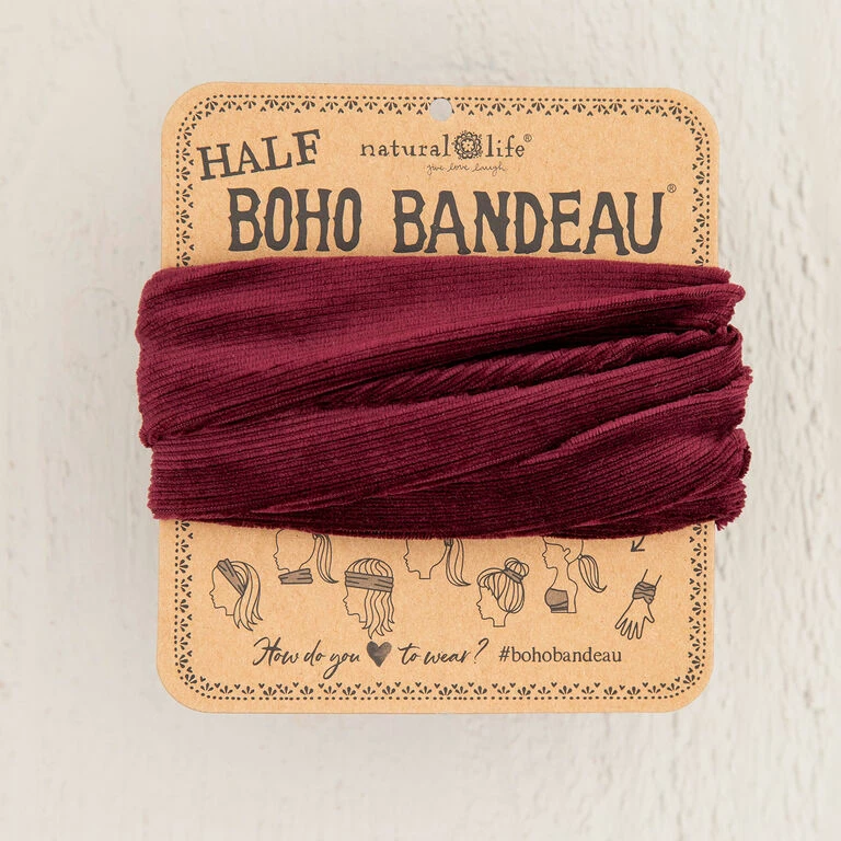 Natural Life Wine Corduroy Boho Bandeau 1 Natural Life Wine Corduroy Boho Bandeau