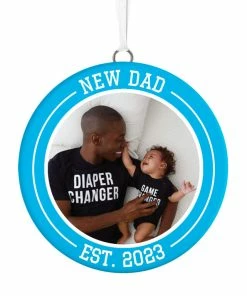 Hallmark New Dad Personalized Text And Photo Ceramic Ornament
