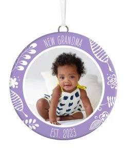 Hallmark New Grandma Personalized Text And Photo Ceramic Ornament