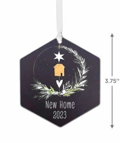 Hallmark New Home Personalized Text Metal Ornament 5 Hallmark New Home Personalized Text Metal Ornament -Department Store Shop New Home Personalized Christmas Ornament 1OFM1002B2 03