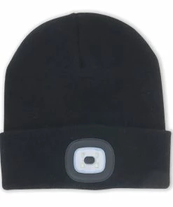 Night Scout Light-Up Rechargeable LED Beanie, Black