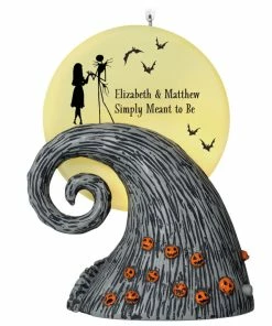 Hallmark Disney Tim Burton’s The Nightmare Before Christmas Jack And Sally Personalized Ornament With Light