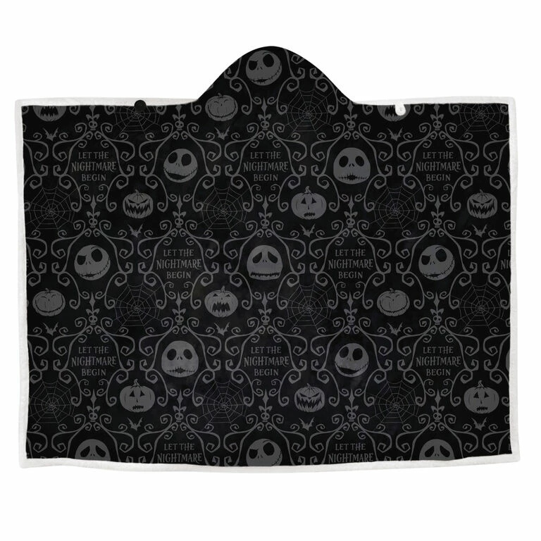 Hallmark Disney Tim Burton's The Nightmare Before Christmas Jack Skellington Hooded Blanket 1 Hallmark Disney Tim Burton's The Nightmare Before Christmas Jack Skellington Hooded Blanket
