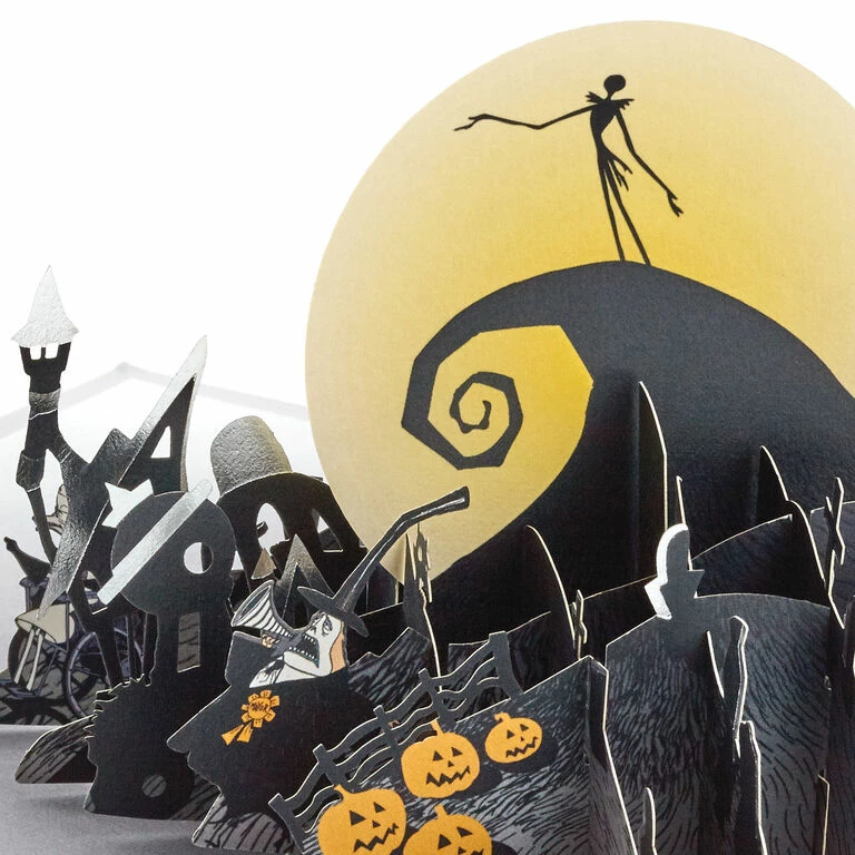 Hallmark Disney Tim Burton's The Nightmare Before Christmas Happy Nightmares 3D Pop-Up Card 3 Hallmark Disney Tim Burton's The Nightmare Before Christmas Happy Nightmares 3D Pop-Up Card - Image 3