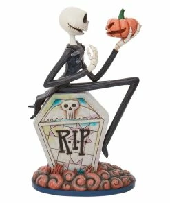 Enesco Jim Shore Disney The Nightmare Before Christmas Jack On Gravestone Figurine, 8.75"