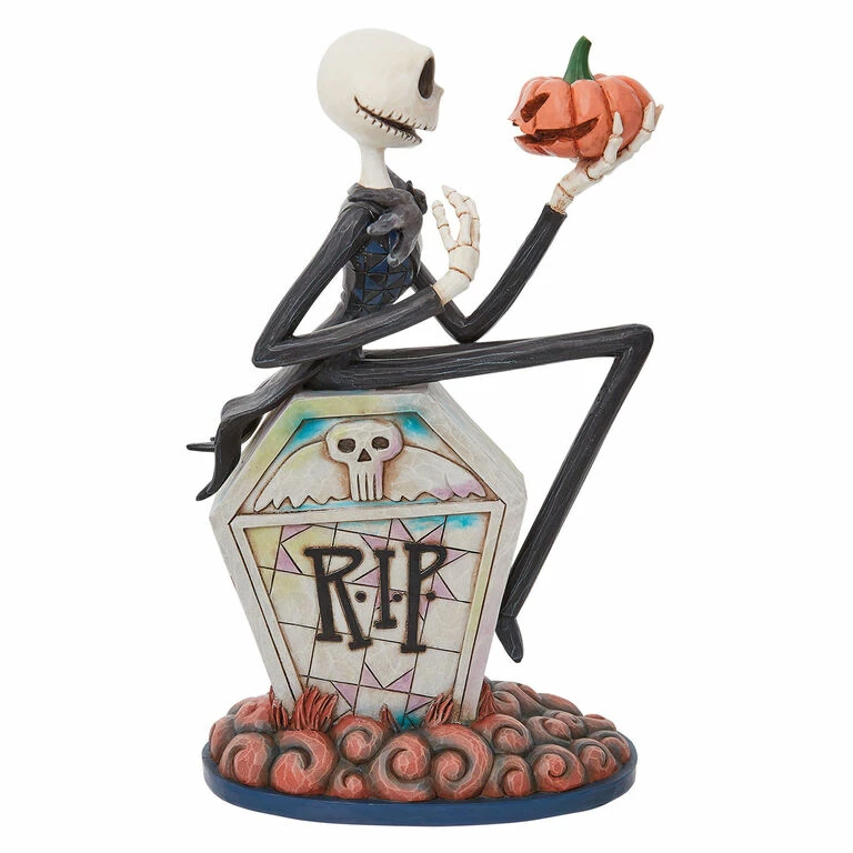 Enesco Jim Shore Disney The Nightmare Before Christmas Jack On Gravestone Figurine, 8.75" 1 Enesco Jim Shore Disney The Nightmare Before Christmas Jack On Gravestone Figurine, 8.75"