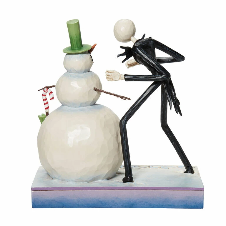 Enesco Jim Shore Disney Tim Burton's The Nightmare Before Christmas Jack With Snowman Figurine, 6.5" 2 Enesco Jim Shore Disney Tim Burton's The Nightmare Before Christmas Jack With Snowman Figurine, 6.5" - Image 2