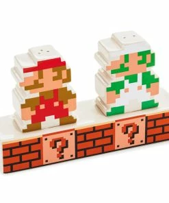 Hallmark Nintendo Super Mario Bros.® Mario And Luigi Salt And Pepper Shakers, Set Of 3