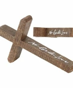 No Greater Love Slanted Tabletop Cross