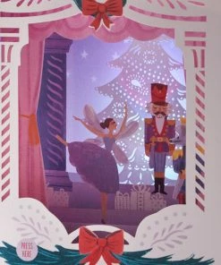 Hallmark Nutcracker Musical 3D Pop-Up Christmas Card With Light -Department Store Shop Nutcracker Shadow Box 3D PopUp Music Light Christmas Card 1099XOD4041 06