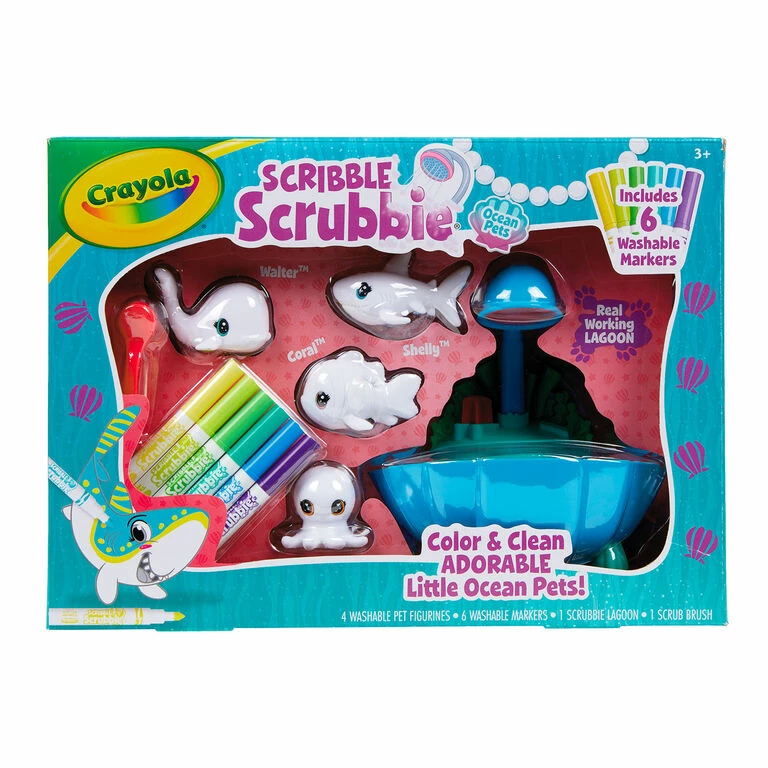 Crayola® Scribble Scrubbie Ocean Pets Lagoon Coloring Set 1 Crayola® Scribble Scrubbie Ocean Pets Lagoon Coloring Set