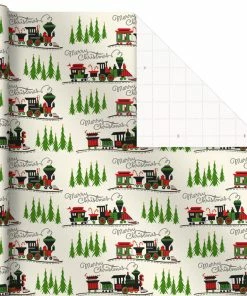 Hallmark Old-Fashioned Christmas 3-Pack Wrapping Paper, 120 Sq. Ft. -Department Store Shop OldFashioned Christmas 3Pack Wrapping Paper 5JXW1077 07