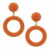 Talulah Orange Seed Bead Drop Earrings