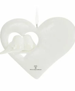 Hallmark Our First Christmas Birds In Heart 2023 Porcelain Ornament -Department Store Shop Our 1st Christmas Birds in Heart Keepsake Ornament 2299QGO2877 06