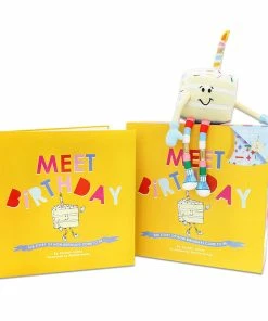 Packed Party Birthday Cake Plush With Meet Birthday Book, Set Of 2