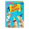 Hallmark 16" Party Cats And Dogs Jumbo Birthday Card From All