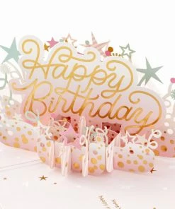 Hallmark Here's To A Happy Year Ahead 3D Pop-Up Birthday Card