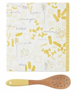 Hallmark Pasta Recipe Organizer Book With Wooden Strainer Spoon -Department Store Shop PastaThemed Recipe Binder With Wood Spoon 1TOG1035 04