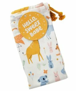 Hallmark 28" Pastel Animals Large Fabric Gift Bag With Tag -Department Store Shop Pastel Animals Fabric Gift Sack With Tag 1499EGB7167 06