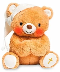 Paws For Prayer Bear Stuffed Animal With Music And Light, 10" H