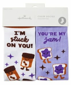 Hallmark Peanut Butter And Jelly Better Together Funny Crew Socks 3 Hallmark Peanut Butter And Jelly Better Together Funny Crew Socks -Department Store Shop Peanut Butter and Jelly Novelty Crew Socks 1SOX2093 02