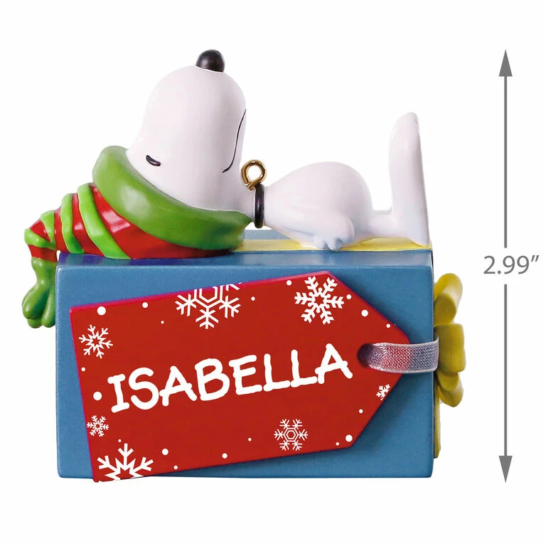 Peanuts® Snoopy Christmas Present Personalized Ornament 3 Peanuts® Snoopy Christmas Present Personalized Ornament - Image 3