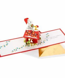 Hallmark Peanuts® Snoopy Joy To The World 3D Pop-Up Christmas Card -Department Store Shop Peanuts Snoopy and Woodstock 3D PopUp Christmas Card 1499IXC8994 03